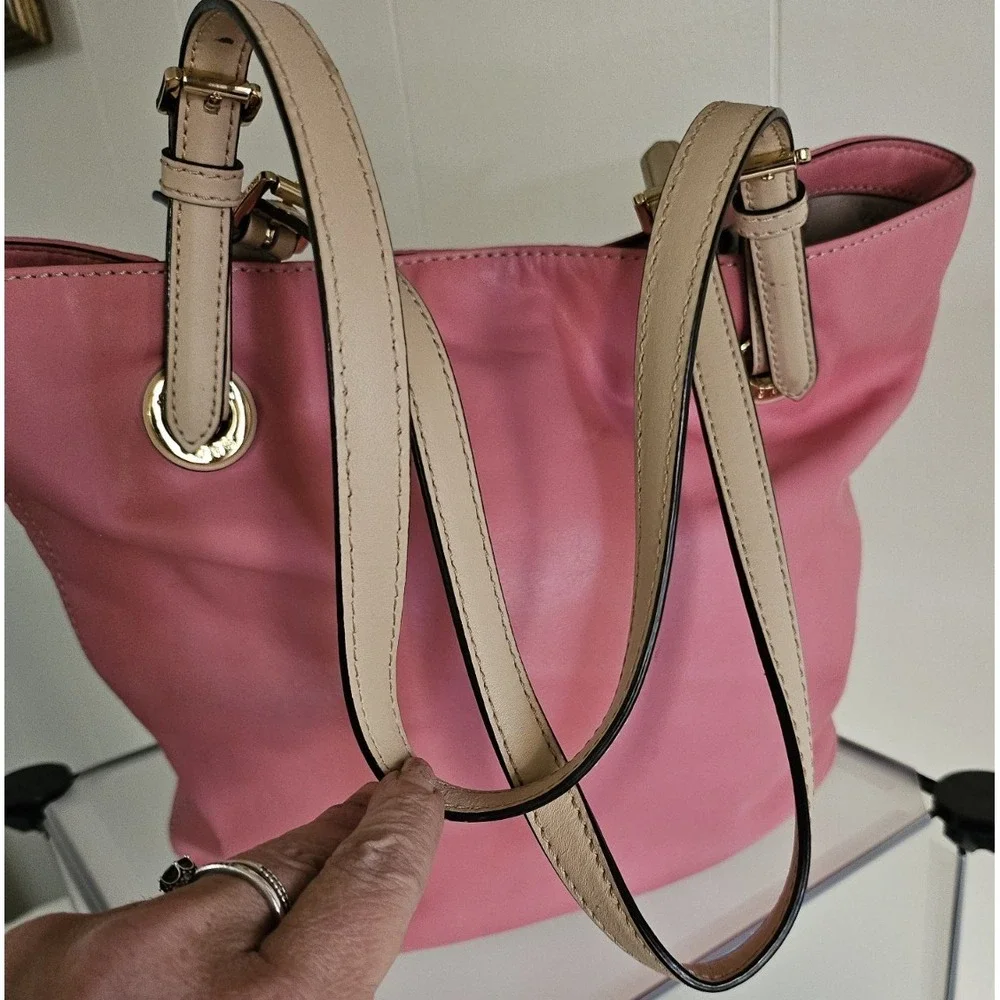Michael Kors Pink Leather Tote Bag
